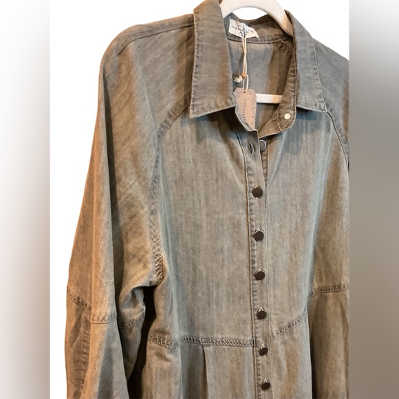 NWT Natural Life Melissa Grey Shirt Dress Size M - Picture 3 of 6